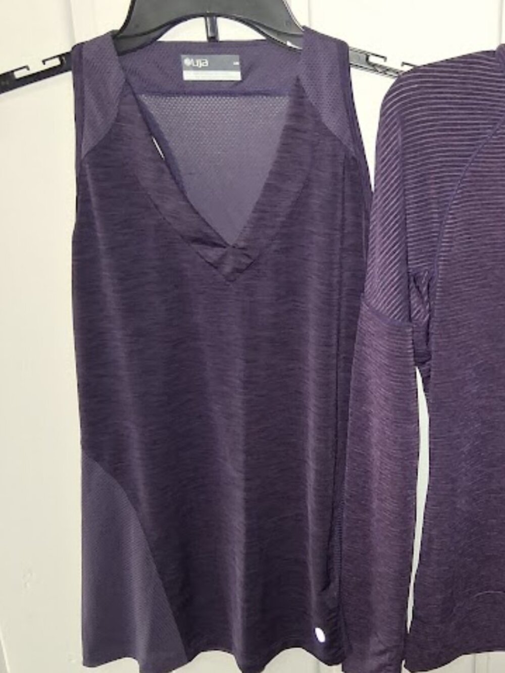 Lija Women's Purple V Neck Swing Tank Golf Tennis Pickleball Sz L